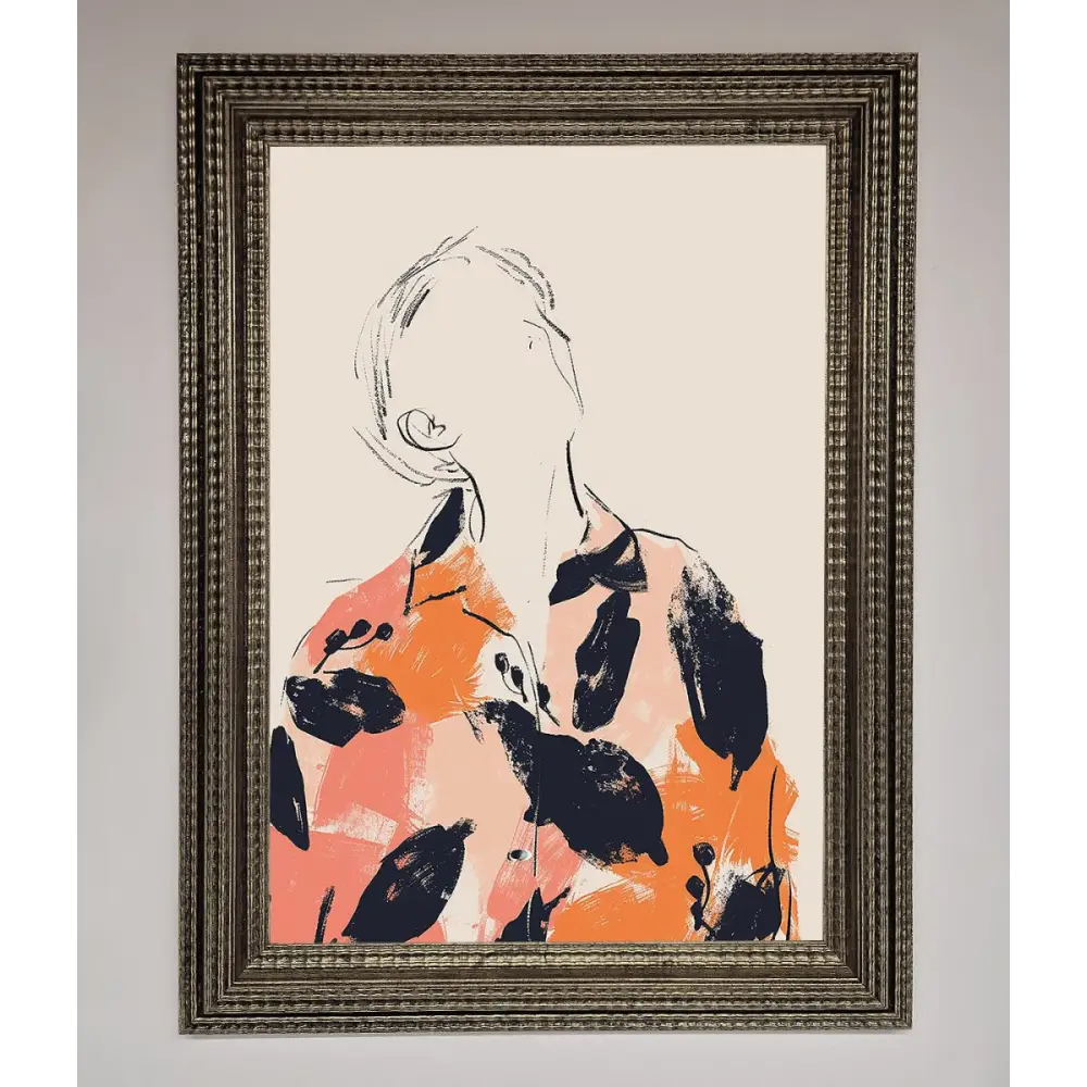 Floral Thinker Framed Wall Art - A3 (29.7 x 42 cm) / Ornate Silver - Framed Print