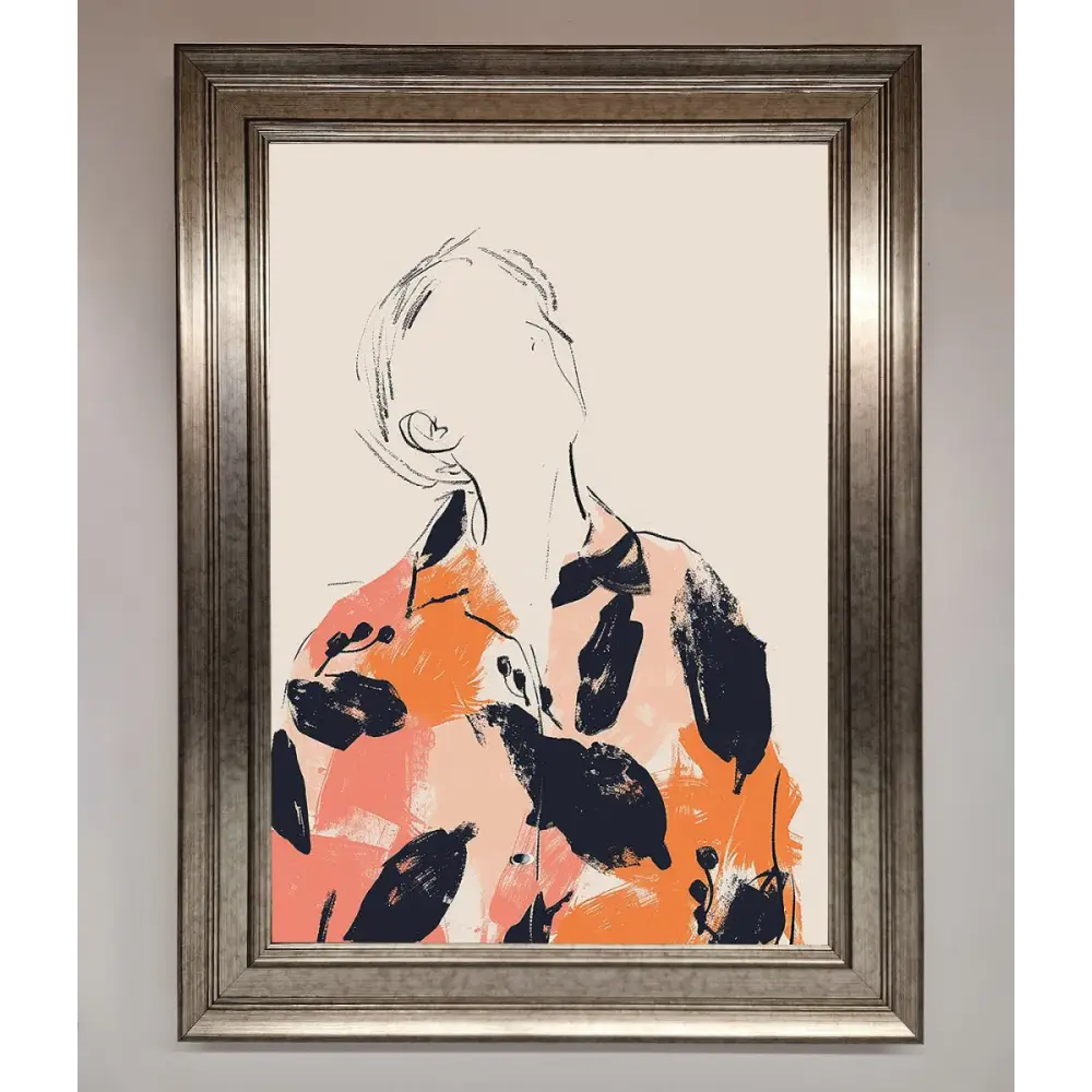 Floral Thinker Framed Wall Art - A3 (29.7 x 42 cm) / Silver - Framed Print