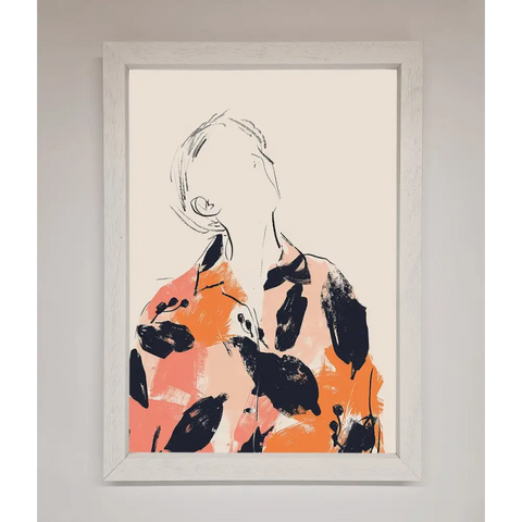 Floral Thinker Framed Wall Art - A3 (29.7 x 42 cm) / White - Framed Print