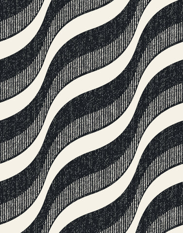 Flow fabric with black and white wavy striped vintage texture perfect for stylish home decor or fashion projects