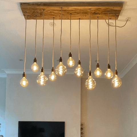 Flush Mount Cluster Pendant Light | Stairwell & Dining Lighting with Long Drops