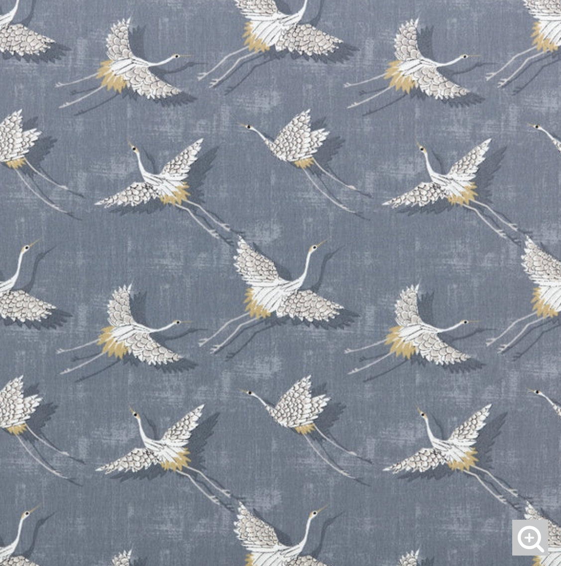 Gray flying birds drum lampshade ceiling shade in slate with white lining and a fitting that sits 3-4cm