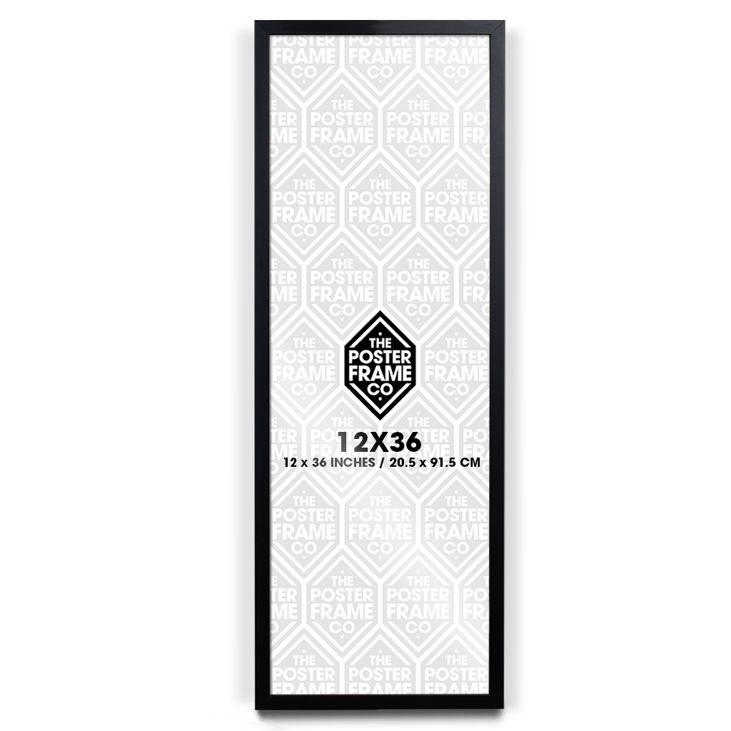 12x36 Inch Premium Poster Frame - Black