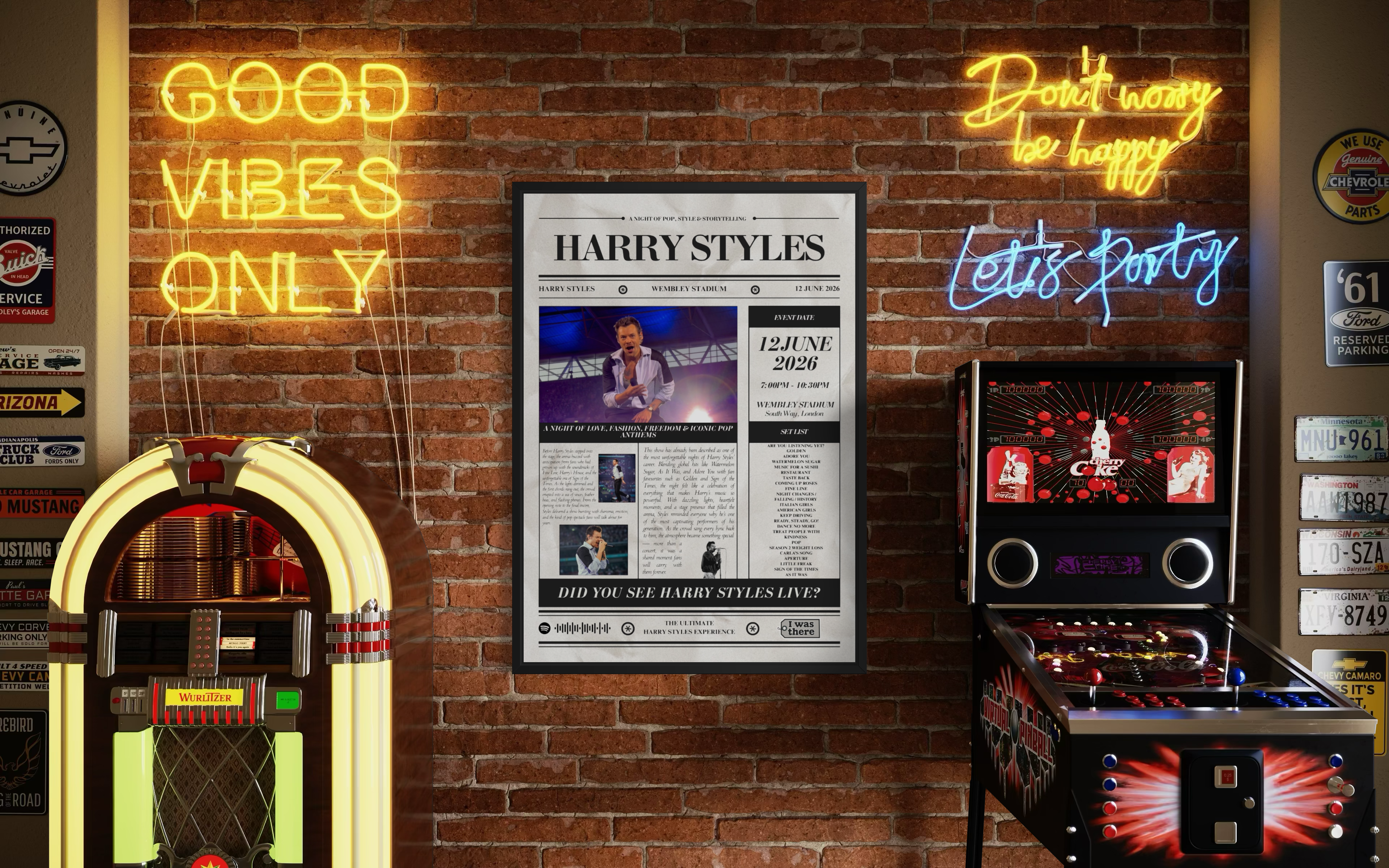 Harry Styles - Personalised Newspaper Style Concert Poster
