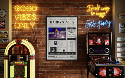 Harry Styles - Personalised Newspaper Style Concert Poster
