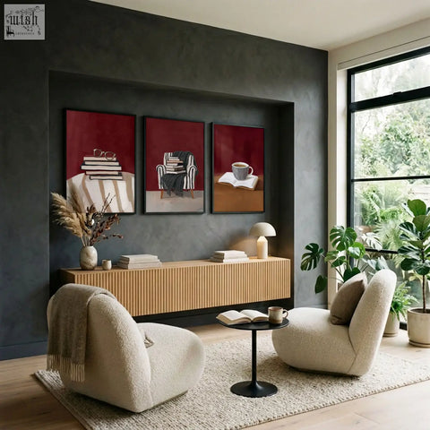 Cream-colored plush upholstered armchairs with modern rounded design perfect for living room or book lover reading nook