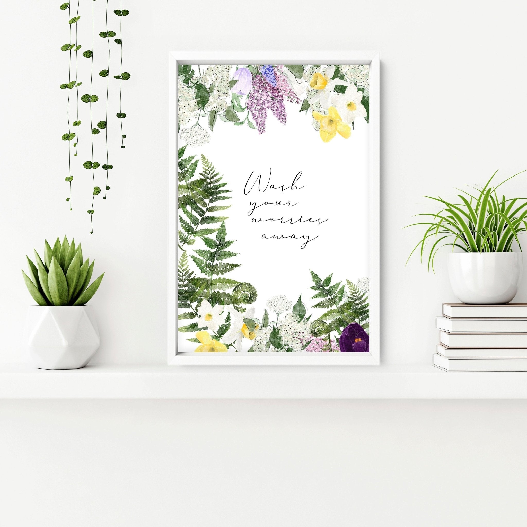 Framed bathroom prints | set of 2 wall art prints