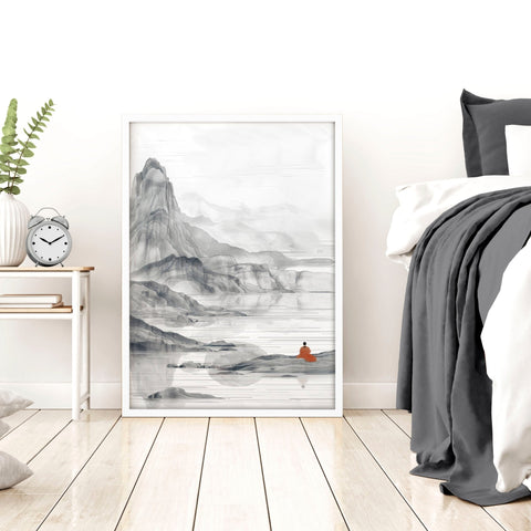 Framed Gallery Wall | Set of 3 Asian Inspired Wall art Prints