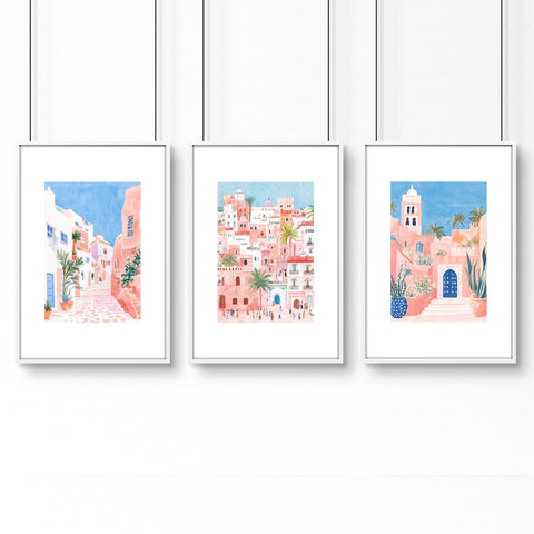 Framed Prints Art | Set of 3 Beach Decor Wall art Prints