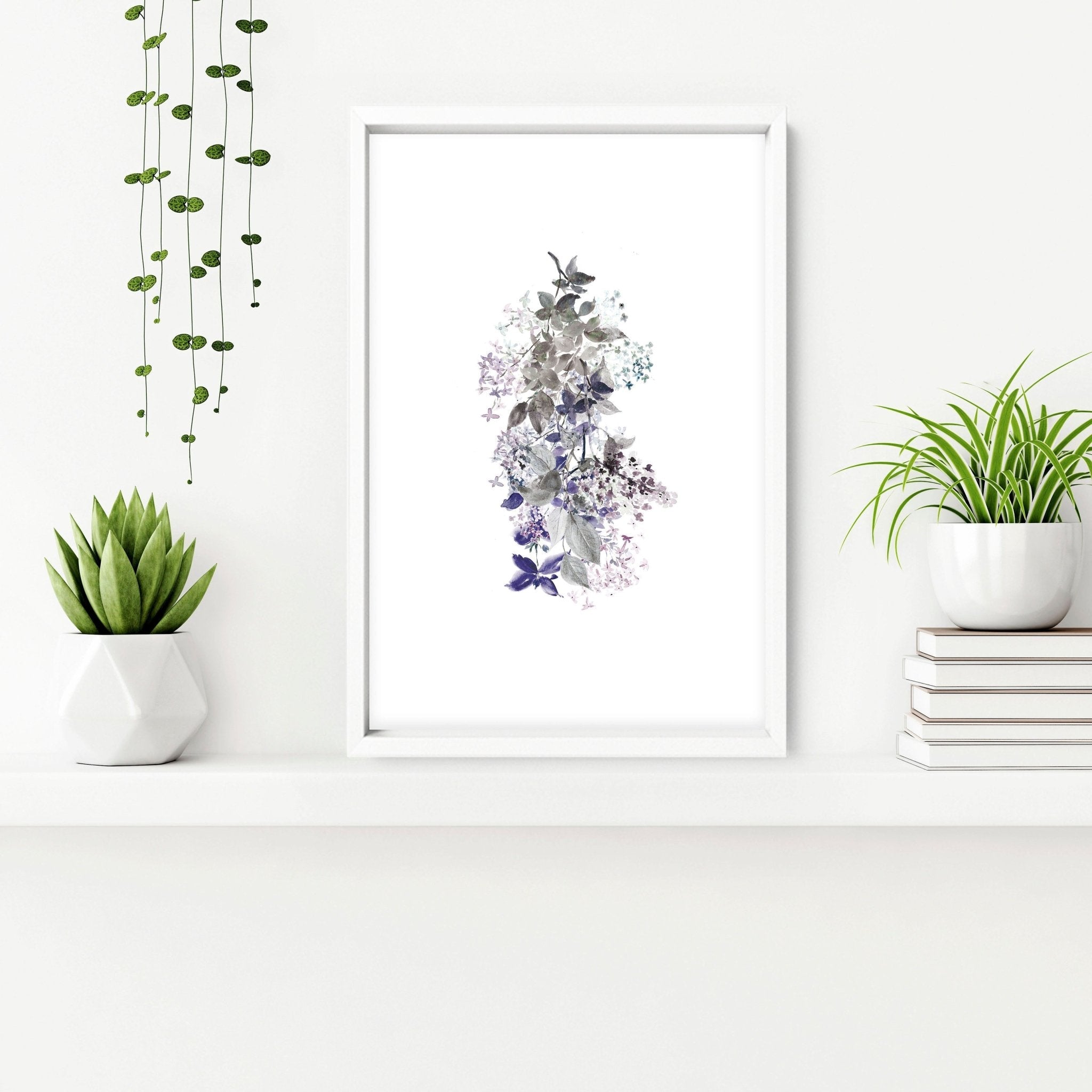 Framed prints bathroom | set of 3 Shabby Chic wall prints
