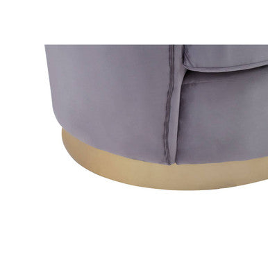 Franza Grey 3 Seat Pleated Velvet Sofa