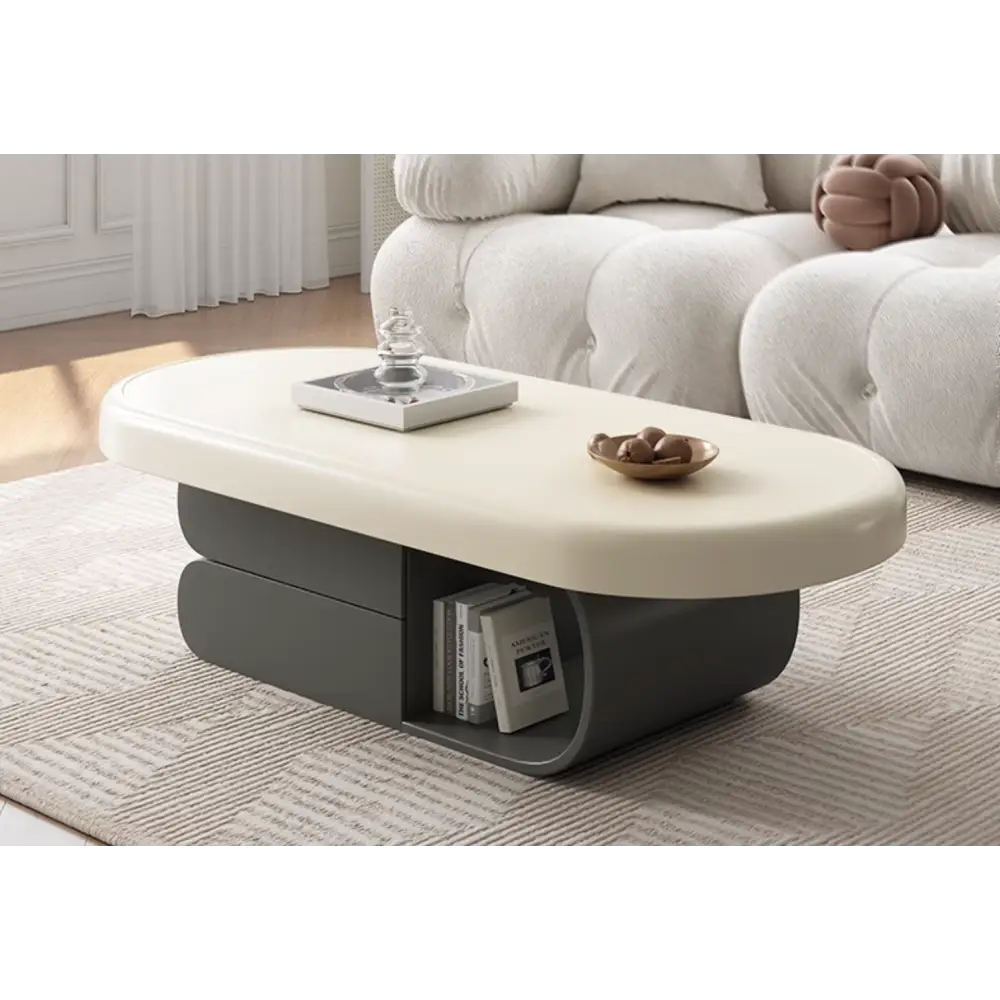 Freda Coffee Table, Milky White｜ DC Concept