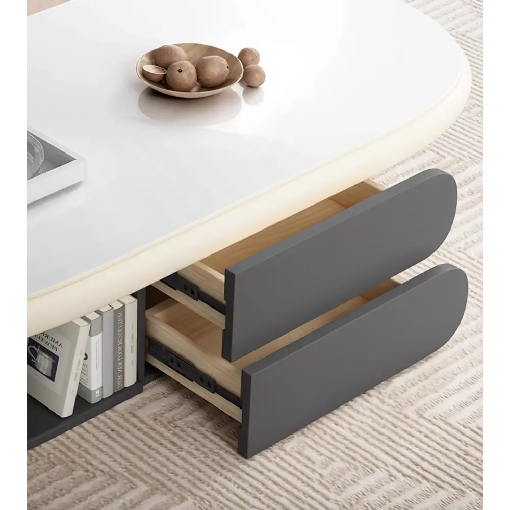 Freda Coffee Table, Milky White｜ DC Concept