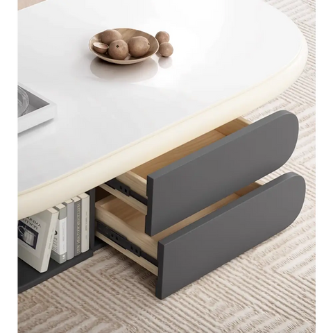 Freda Coffee Table, Milky White｜ DC Concept