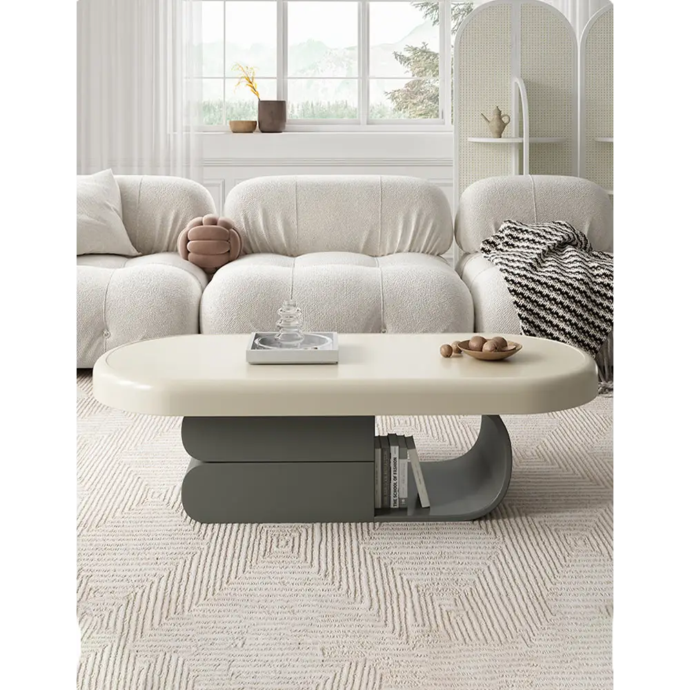 Freda Coffee Table, Milky White｜ DC Concept