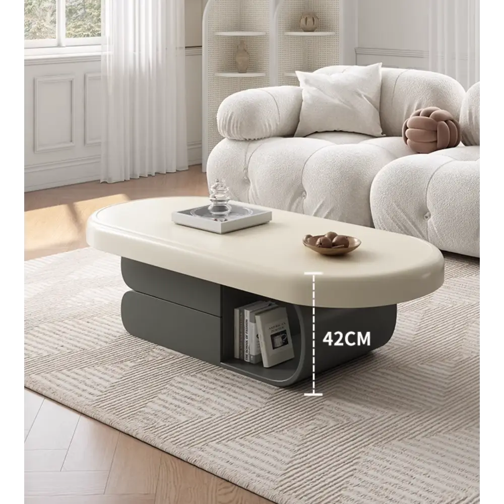 Freda Coffee Table, Milky White｜ DC Concept