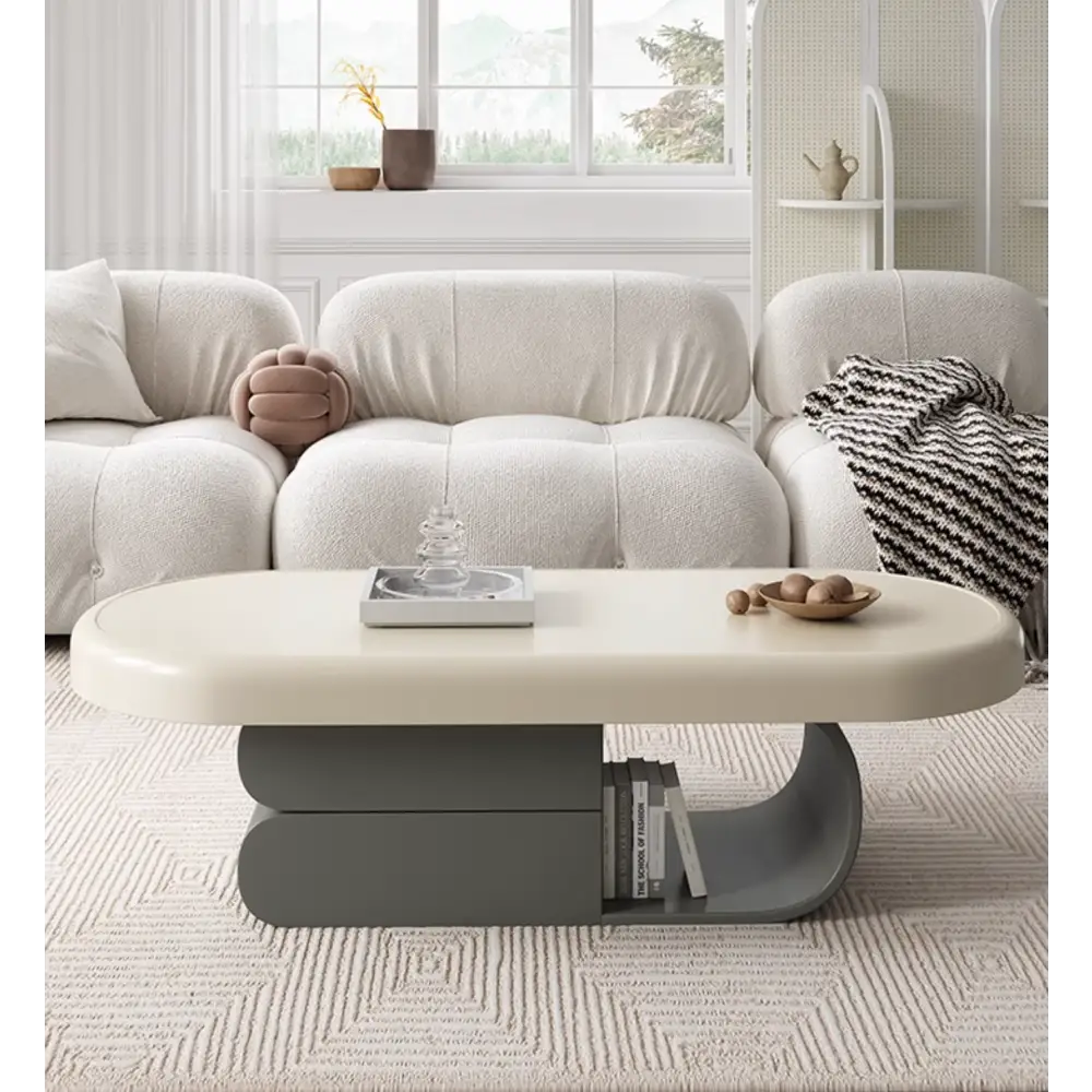 Freda Coffee Table, Milky White｜ DC Concept