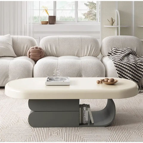 Freda Coffee Table, Milky White｜ DC Concept