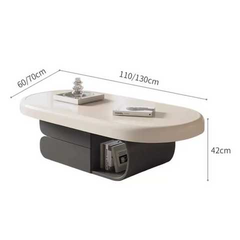 Freda Coffee Table, Milky White｜ DC Concept