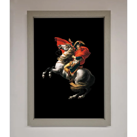 French king Ride Framed Poster - A3 (29.7 x 42 cm) / Grey - Framed Print