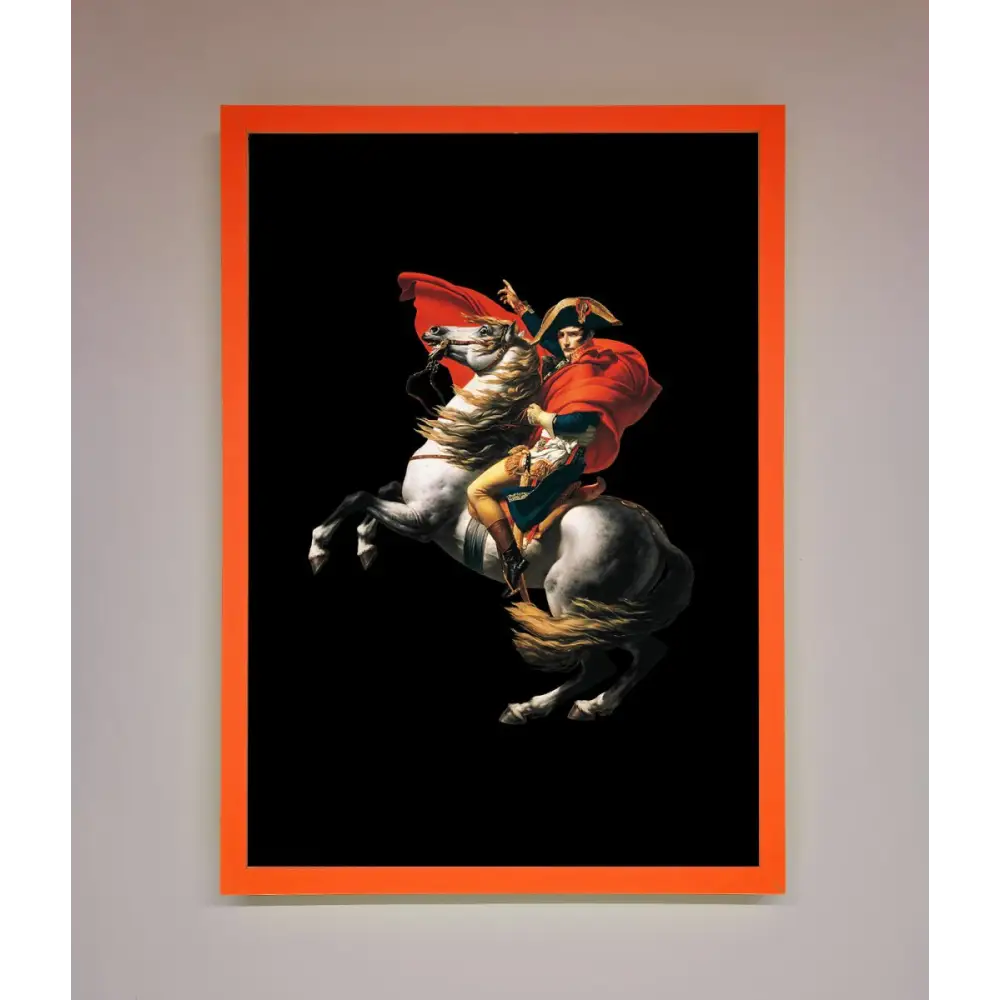 French king Ride Framed Poster - A3 (29.7 x 42 cm) / Neon Orange - Framed Print