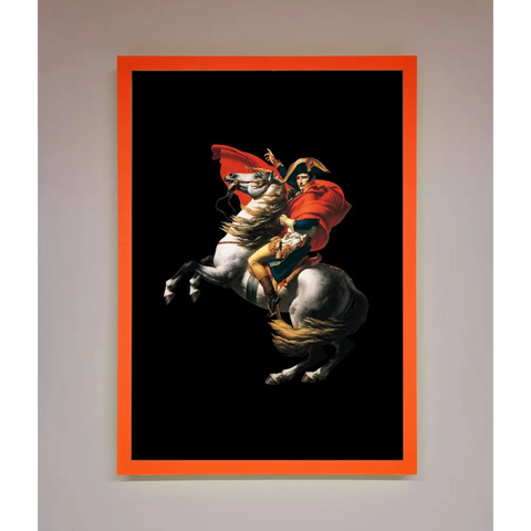 French king Ride Framed Poster - A3 (29.7 x 42 cm) / Neon Orange - Framed Print
