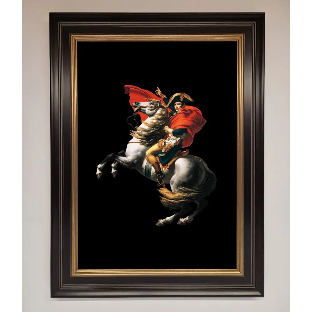 French king Ride Framed Poster - B0 (100 x 141 cm) / Black Gold - Framed Print