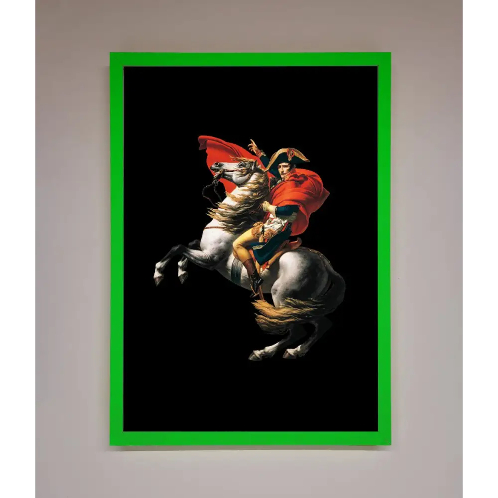 French king Ride Framed Poster - B0 (100 x 141 cm) / Neon Dark Green - Framed Print