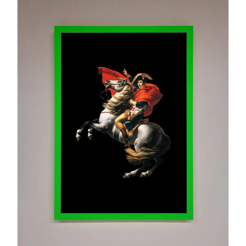 French king Ride Framed Poster - B0 (100 x 141 cm) / Neon Dark Green - Framed Print