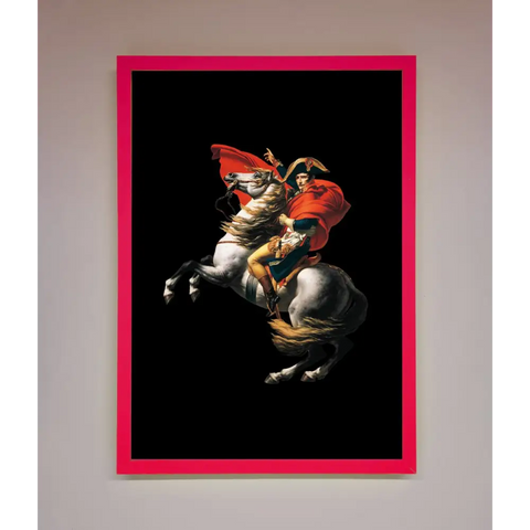 French king Ride Framed Poster - B0 (100 x 141 cm) / Neon Pink - Framed Print