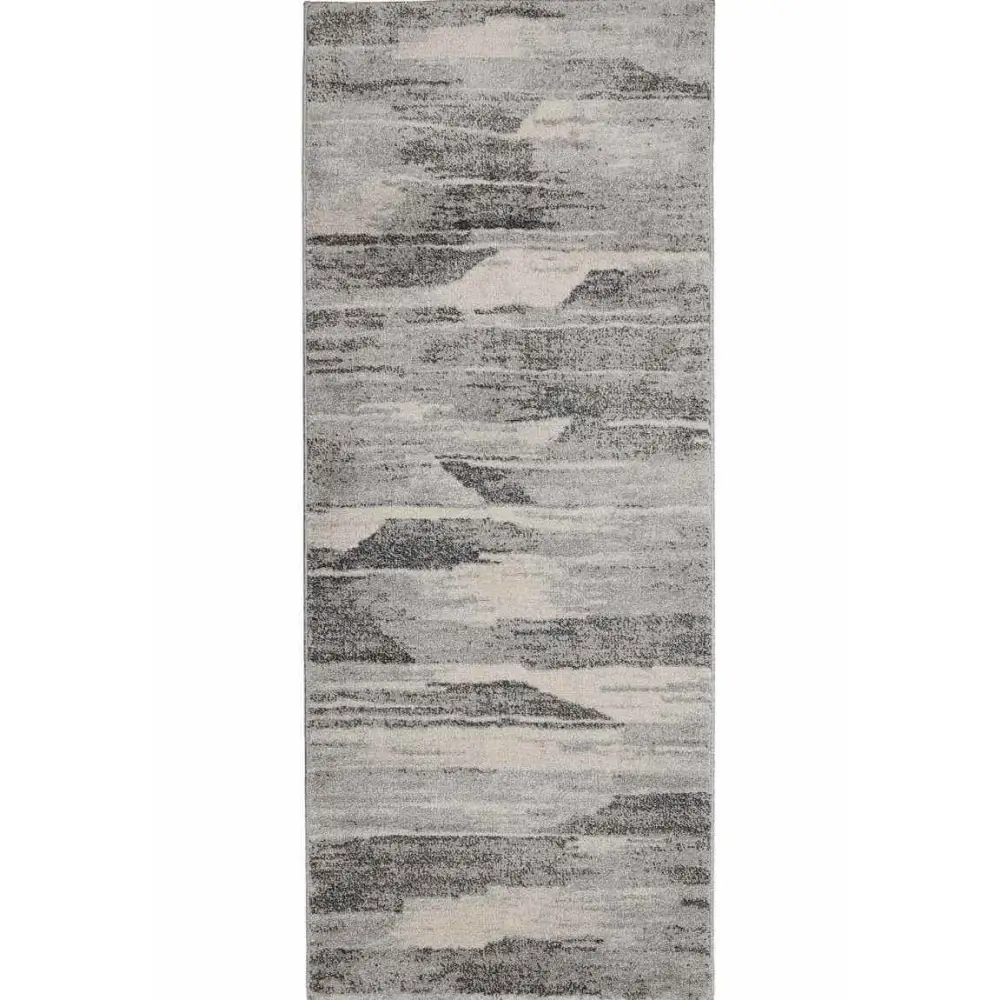 Freya Abstract Rug – Soft Neutral Tones - 80X200 cm / Grey - Rugs