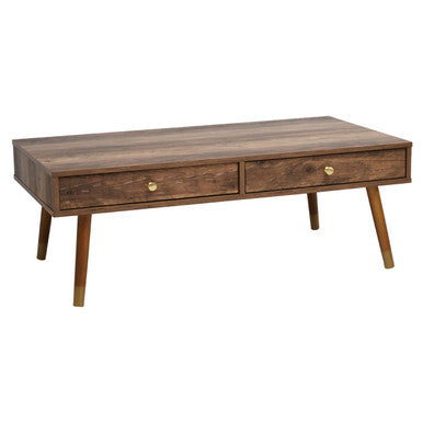 Frida Wood Veneer Coffee Table with 2 Drawers