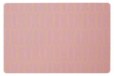 Pink silicone placemat with a subtle embossed keyboard pattern from frosted deco set of 4 pink placemats for dining table