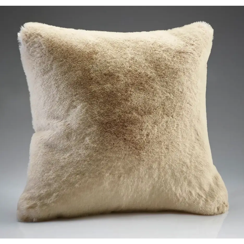 Frosted Vanilla Faux Fur Cushion - Cushion