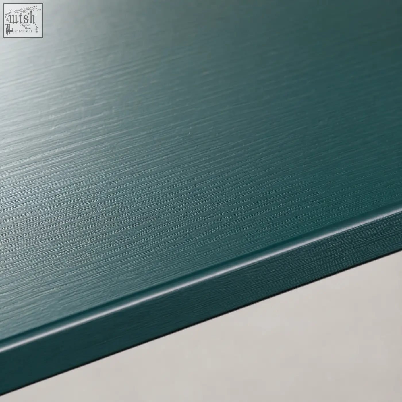 Teal brushed texture on furniture100 green console table with 2 drawers and shelf for stylish storage