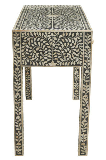Fusion Bone Inlay Desk with 3 Drawers