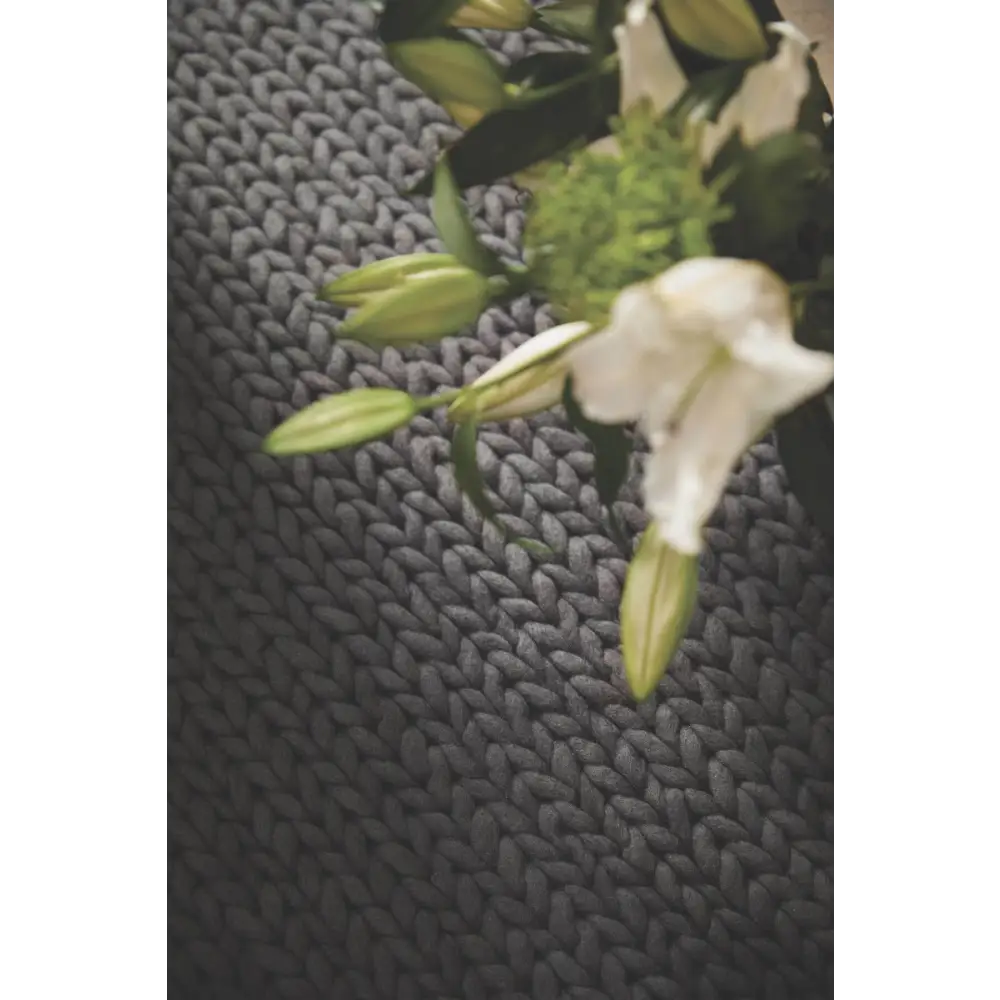 Fusion Dark Grey Braided Wool Rug - Rugs