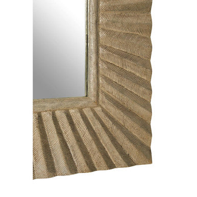 Fusion Square Wall Mirror with Textured Silver Frame