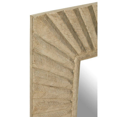 Fusion Square Wall Mirror with Textured Silver Frame