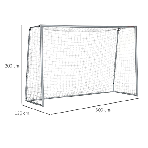 SPORTNOW 10ft x 6.5ft Football Goal, Football Net for Garden with Ground Stakes, Quick and Simple Set Up