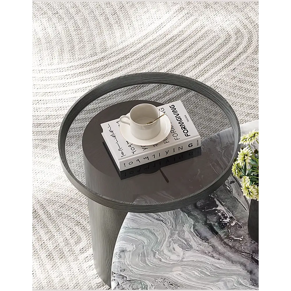 Galatea Round Nesting Marble Coffee Table Marble Top