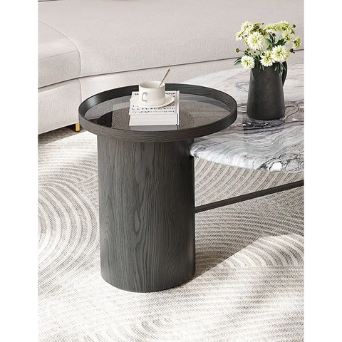 Galatea Round Nesting Marble Coffee Table Marble Top