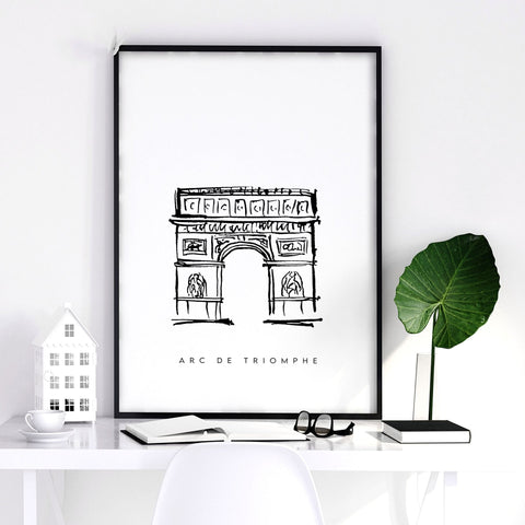 Gallery Wall Framing | Set of 3 Paris Landmarks Wall art Prints