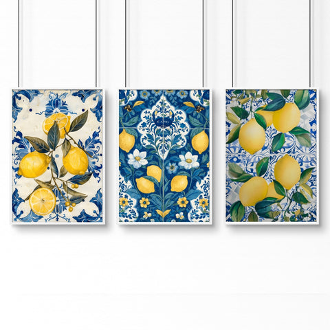 Gallery Wall In Kitchen | Set of 3 Italian Lifestyle Wall art Prints