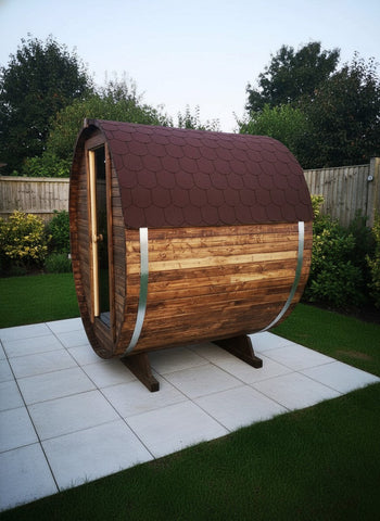 Steam & Oak Gas Barrel Sauna 1.8m (Electric Option)
