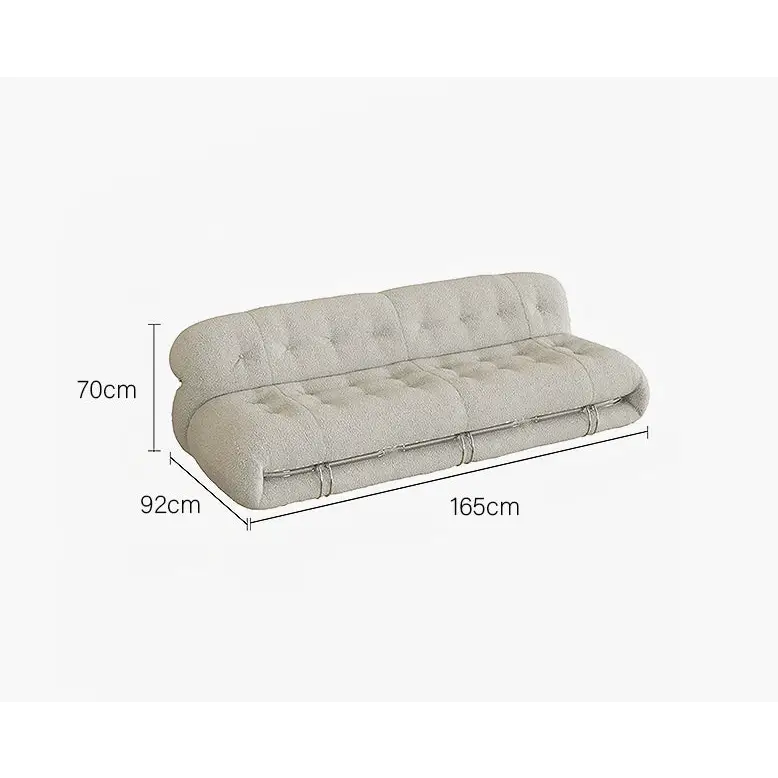 Garner Three Seater Sofa White Boucle - 165cm
