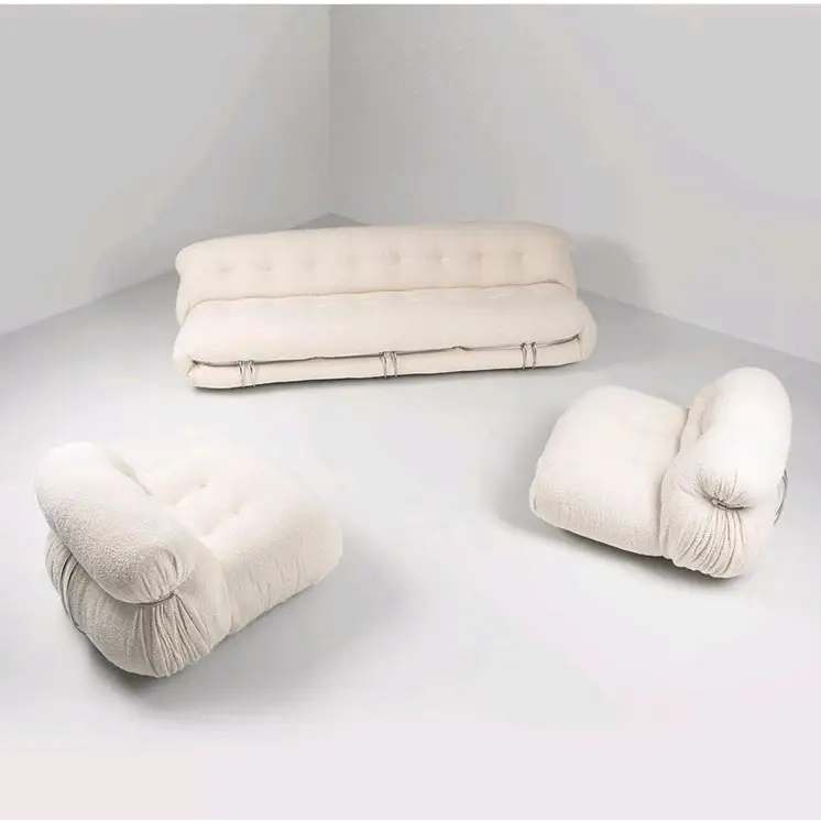 Garner Three Seater Sofa White Boucle