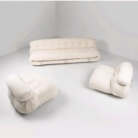 Garner Three Seater Sofa White Boucle