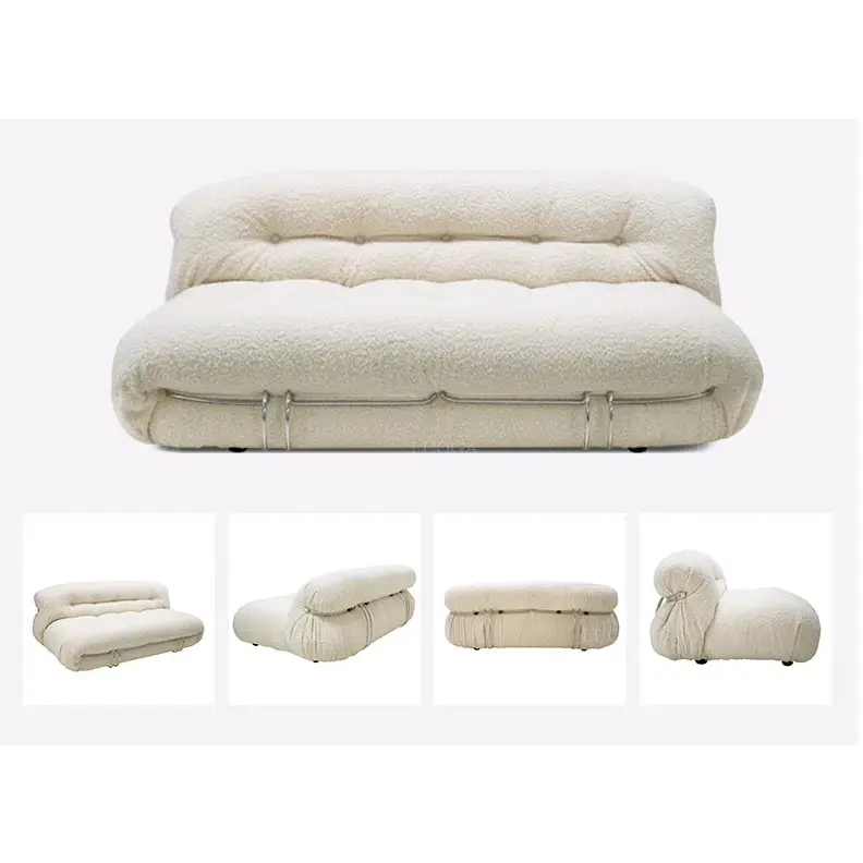 Garner Three Seater Sofa White Boucle