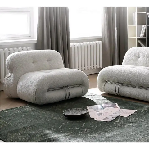 Garner Three Seater Sofa White Boucle